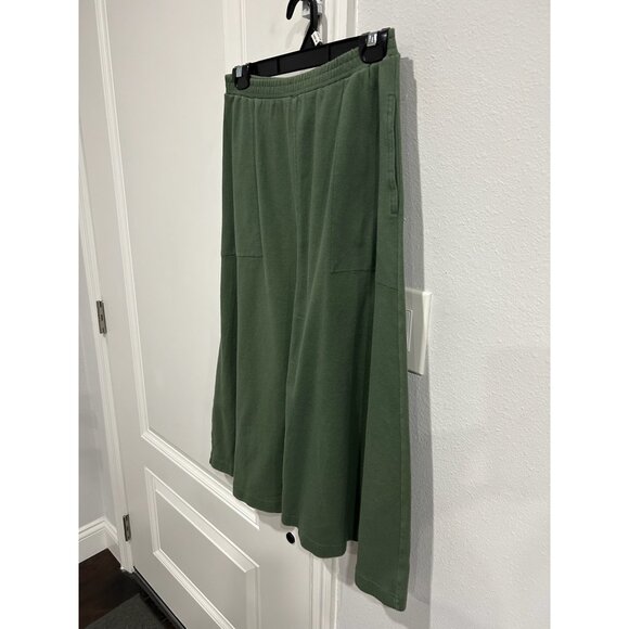 Peruvian Connection Elastic Waist Side Pockets Casual Midi Skirt Size S Earthy - Picture 3 of 9